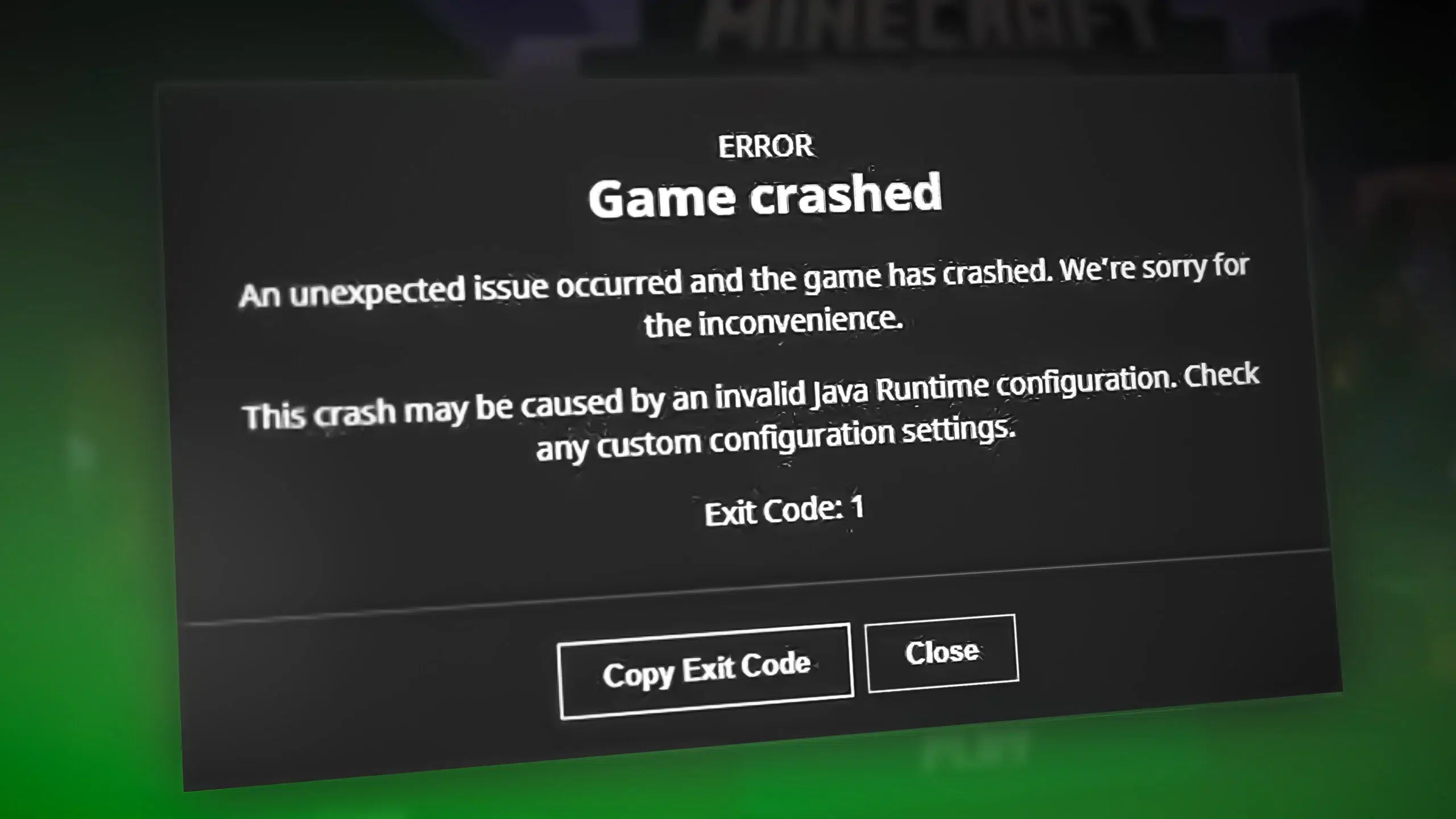 minecraft java error