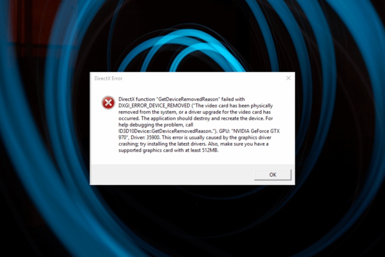 DXGI_ERROR_DEVICE_REMOVED