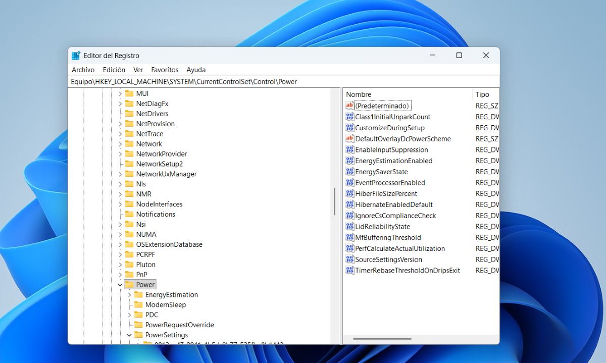 Desactivar Modern Standby desde el Editor del Registro