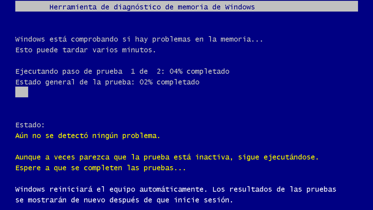 Diagnostico de memoria en Windows
