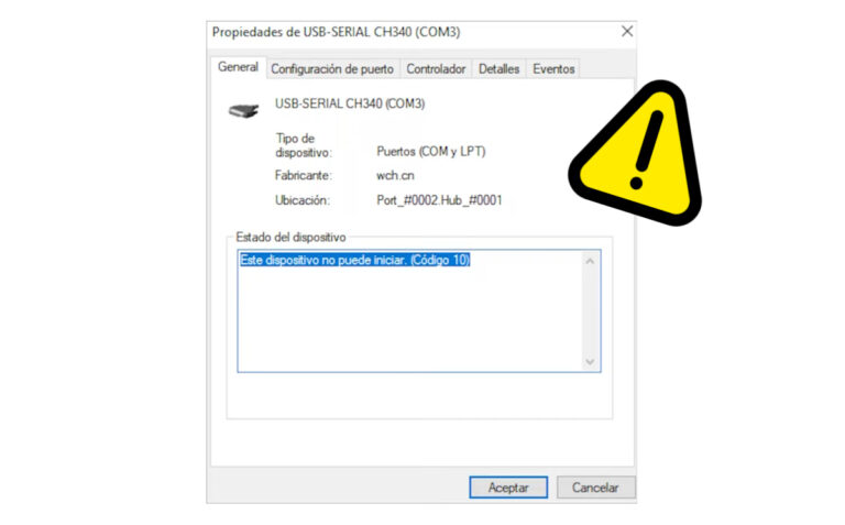 Error Code 10 en el Administrador de dispositivos