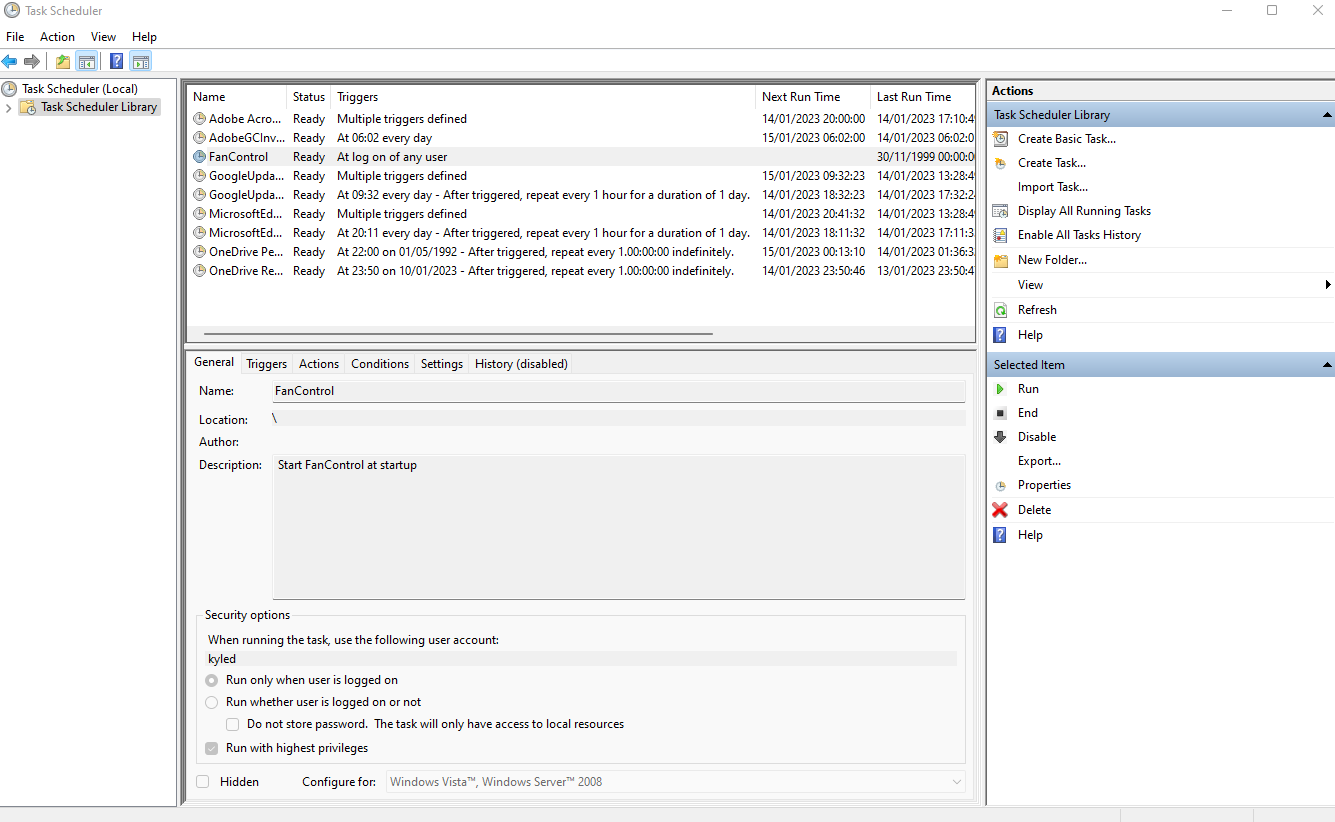 FanControl no arranca con Windows