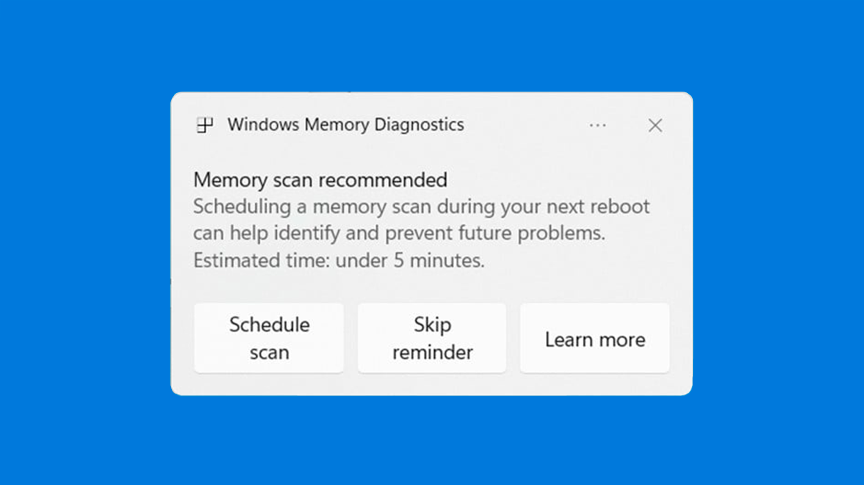 MemoryScan en Windows 11