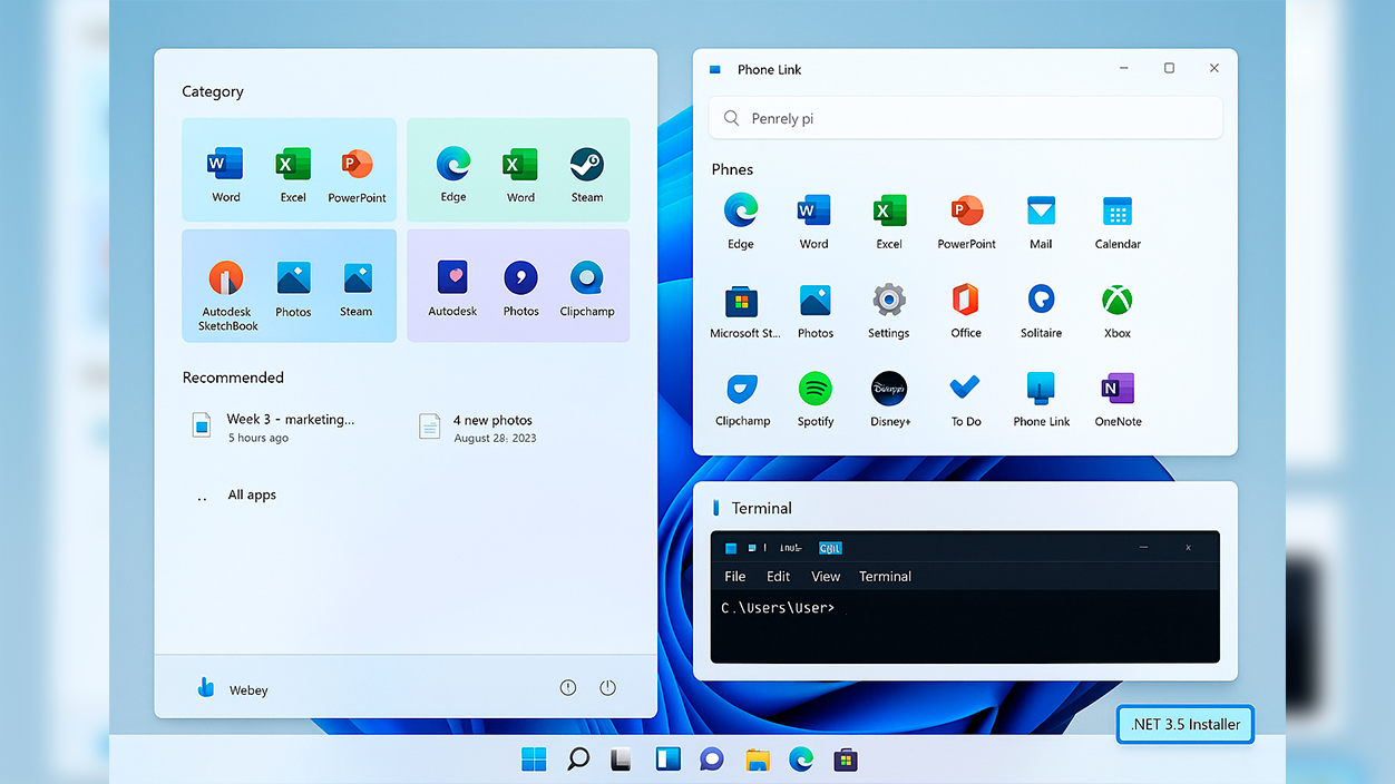 Nuevo menú Inicio Windows 11 Build 27965