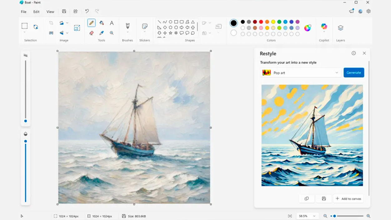 Qué es Restyle en paint