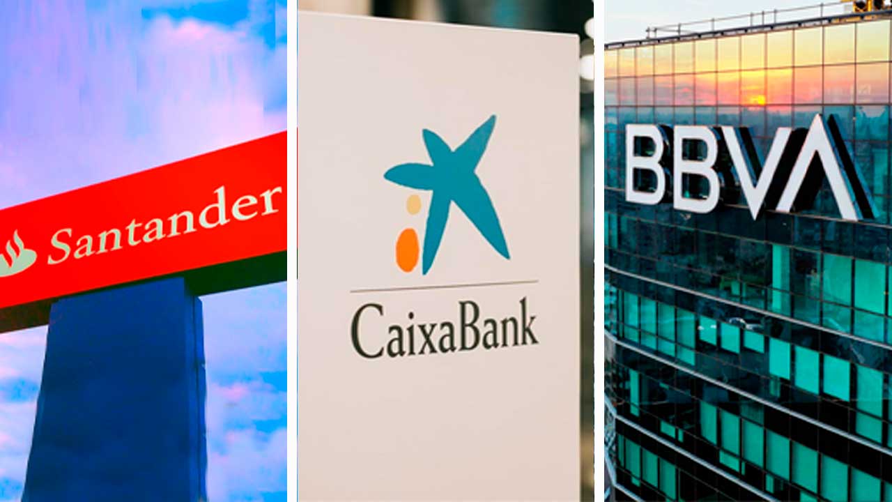 Santander, CaixaBank y BBVA
