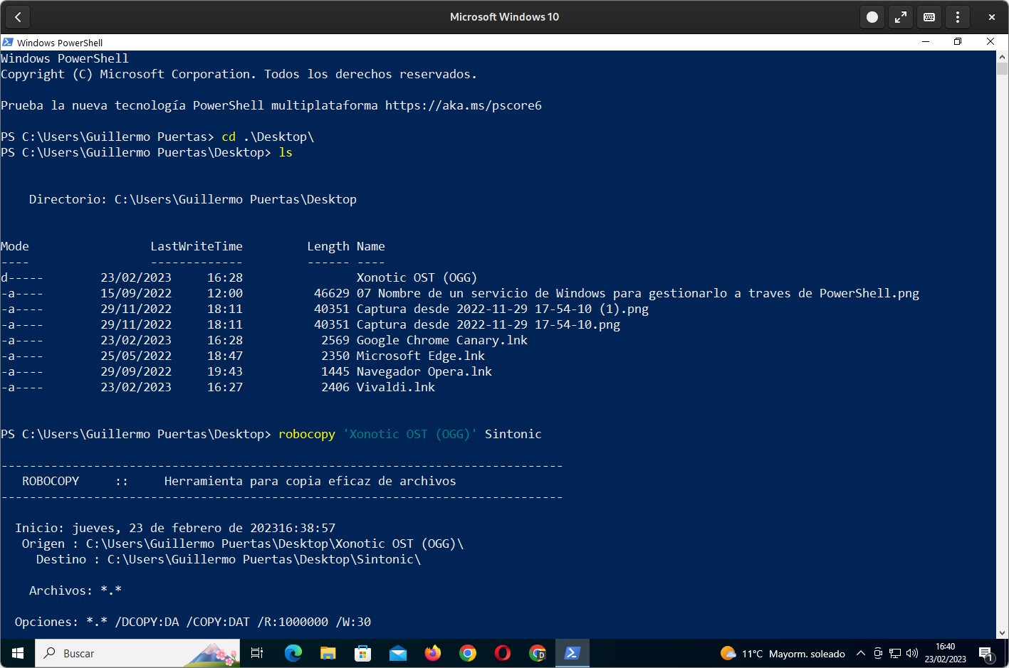 automatizar copias de seguridad incrementales con Robocopy