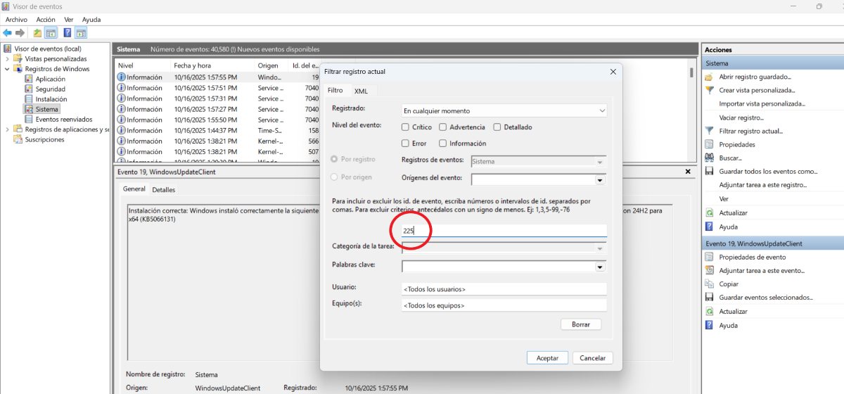 Visor de eventos Windows 11