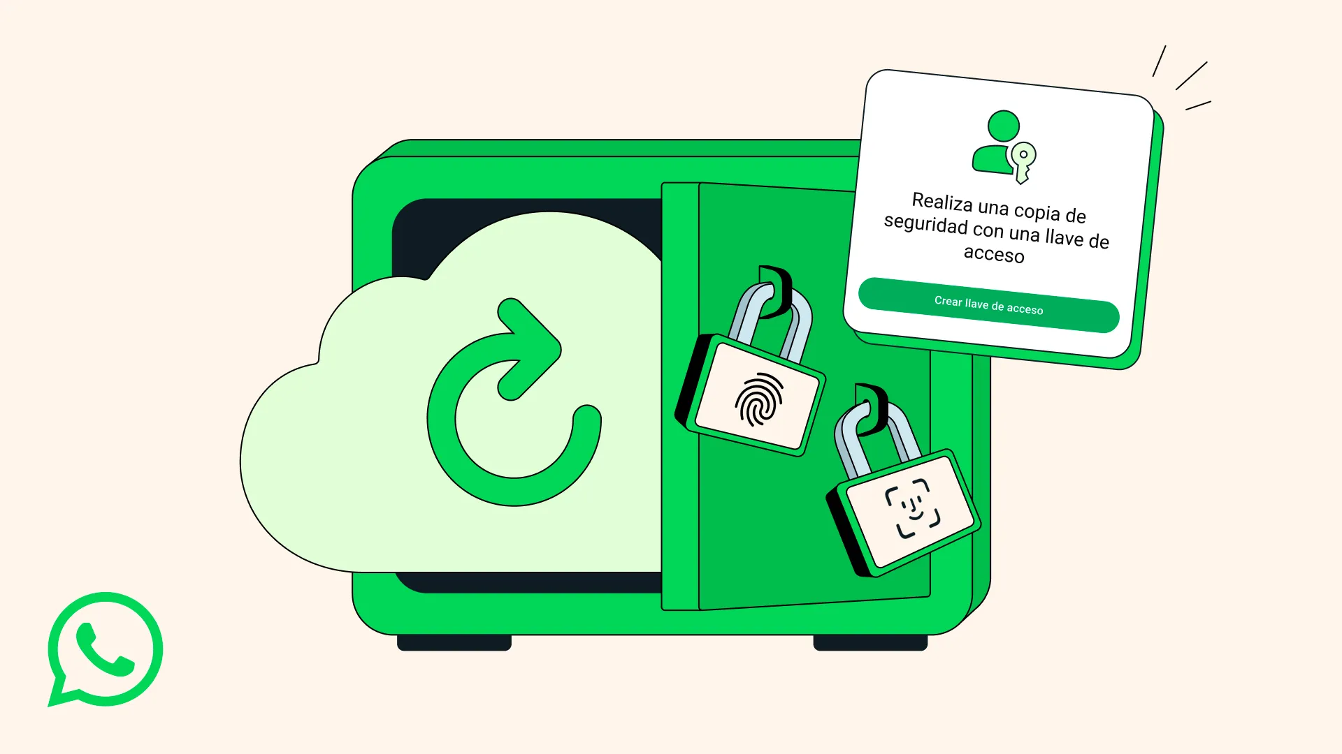 WhatsApp activa passkeys para proteger las copias de seguridad