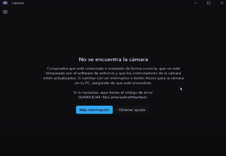 Windows Hello cámara no funciona