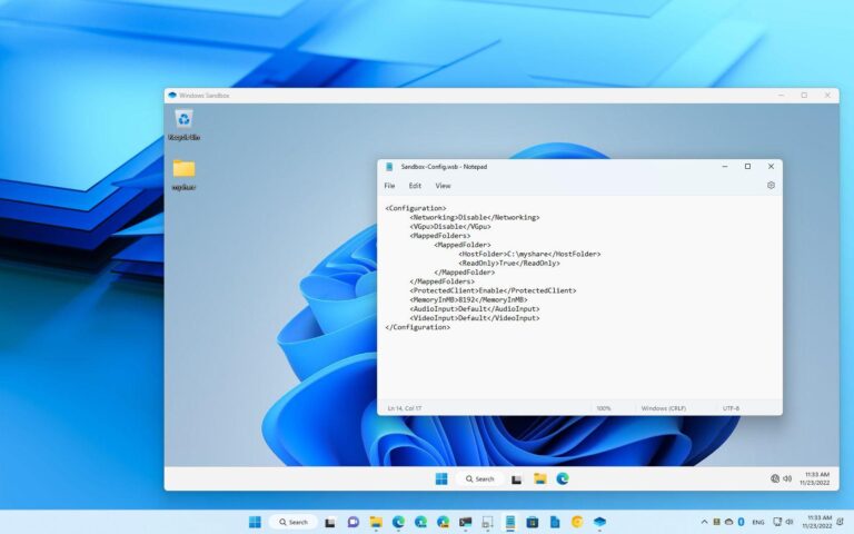 Windows Sandbox para probar extensiones