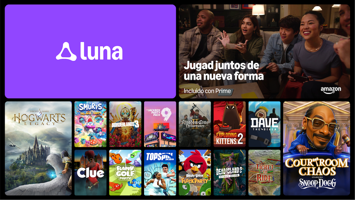 Interfaz de Amazon Luna en televisión
