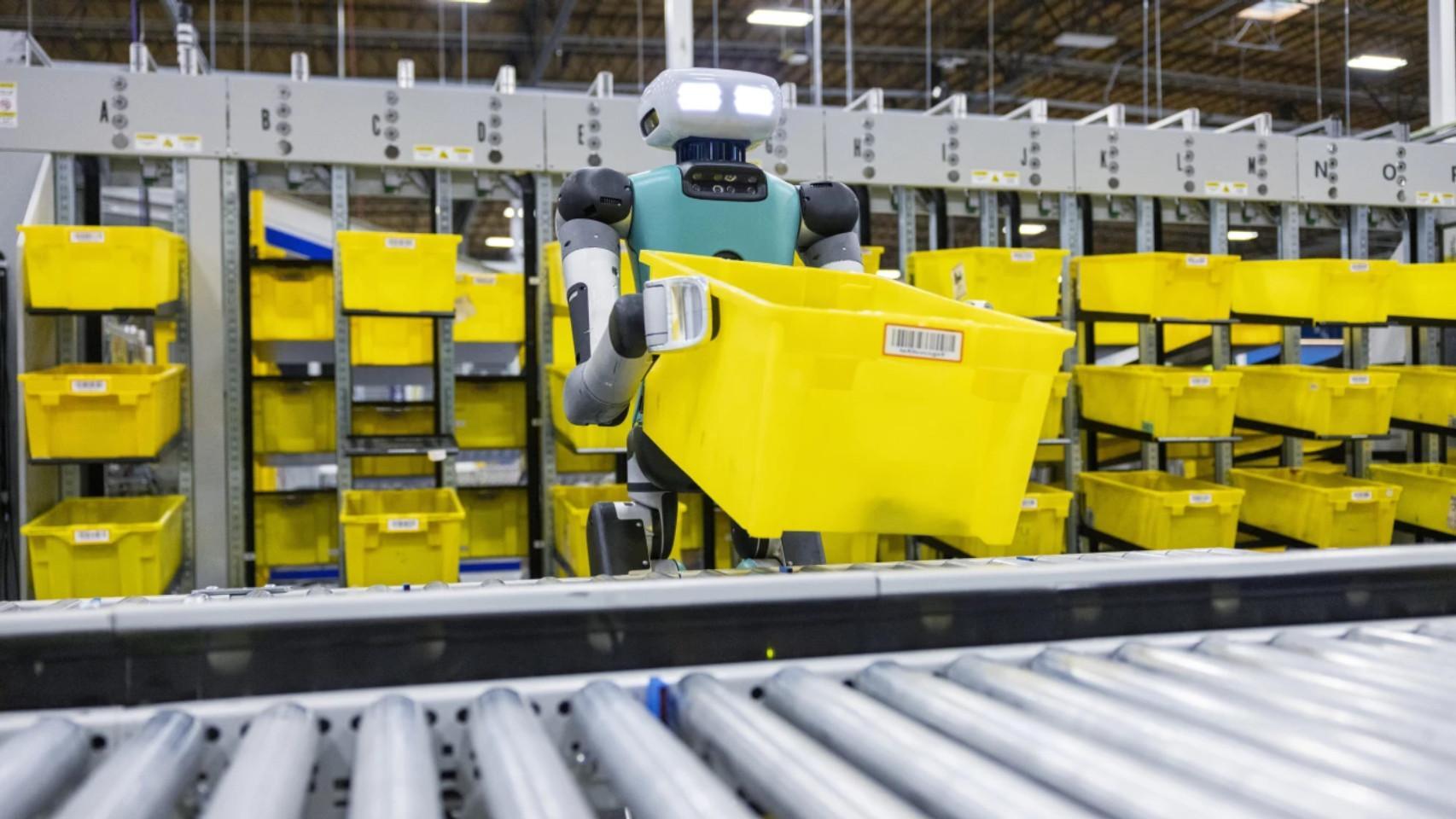 Robots de Amazon en almacenes