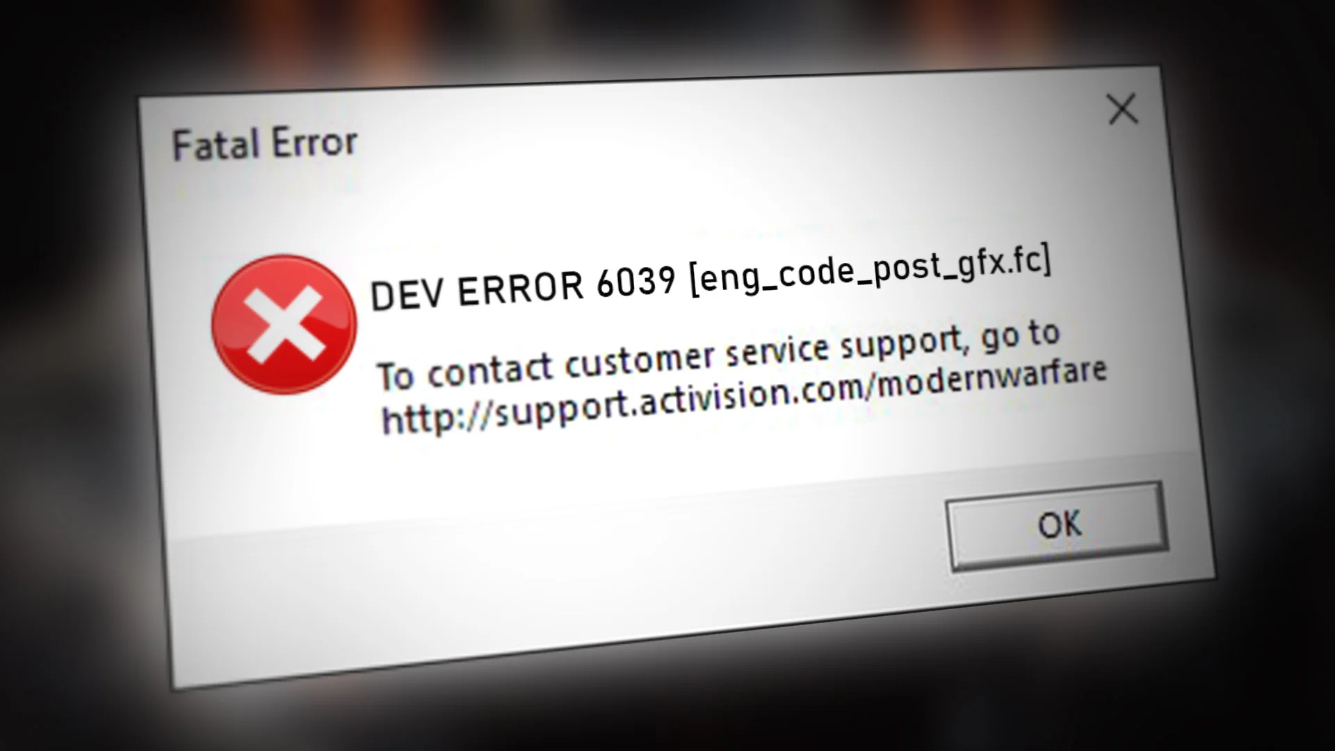 Warzone Dev Error 6039