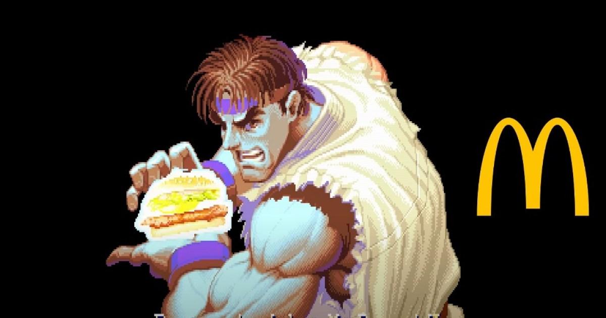 Anuncio retro de Street Fighter para McDonald’s