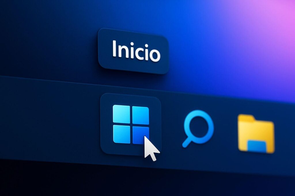 menú inicio de Windows 10 en Windows 11 25H2