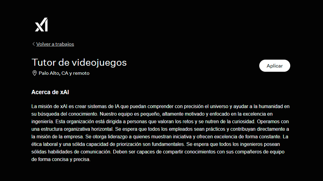 oferta trabajo tutor videojuegos