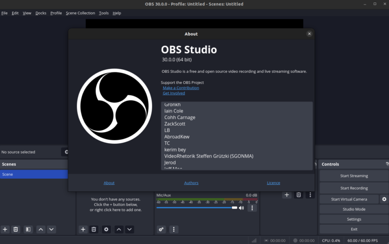 OBS Studio se congela