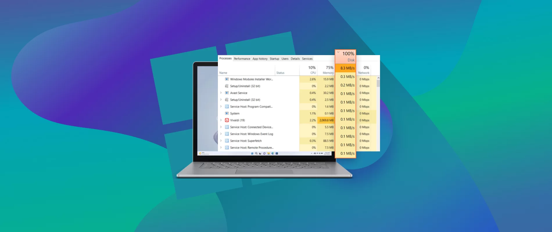 Cómo evitar que Windows 11 use el disco al 100%