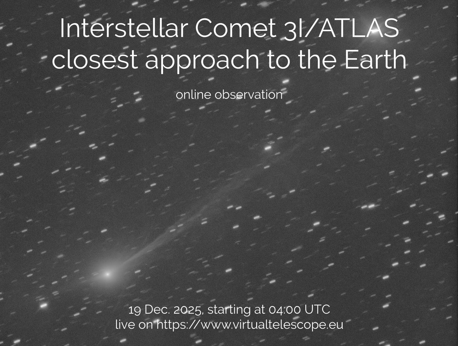 Detalles de la cola del cometa 3I/ATLAS