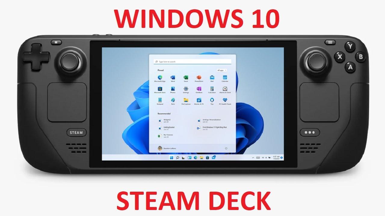 Cómo instalar Windows 10 en Steam Deck