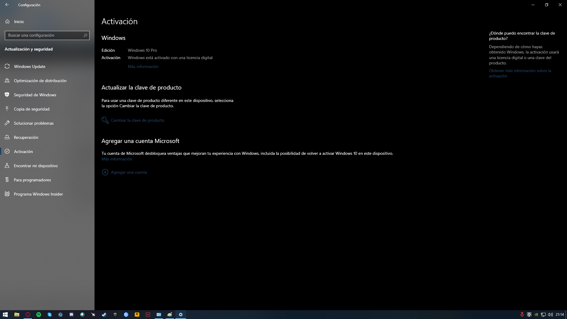 Cómo saber si tu Windows está activado con licencia digital