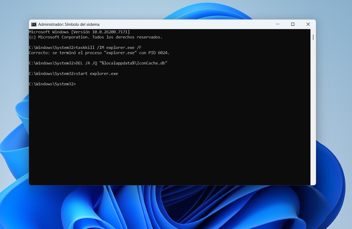 Reconstruir la caché de iconos