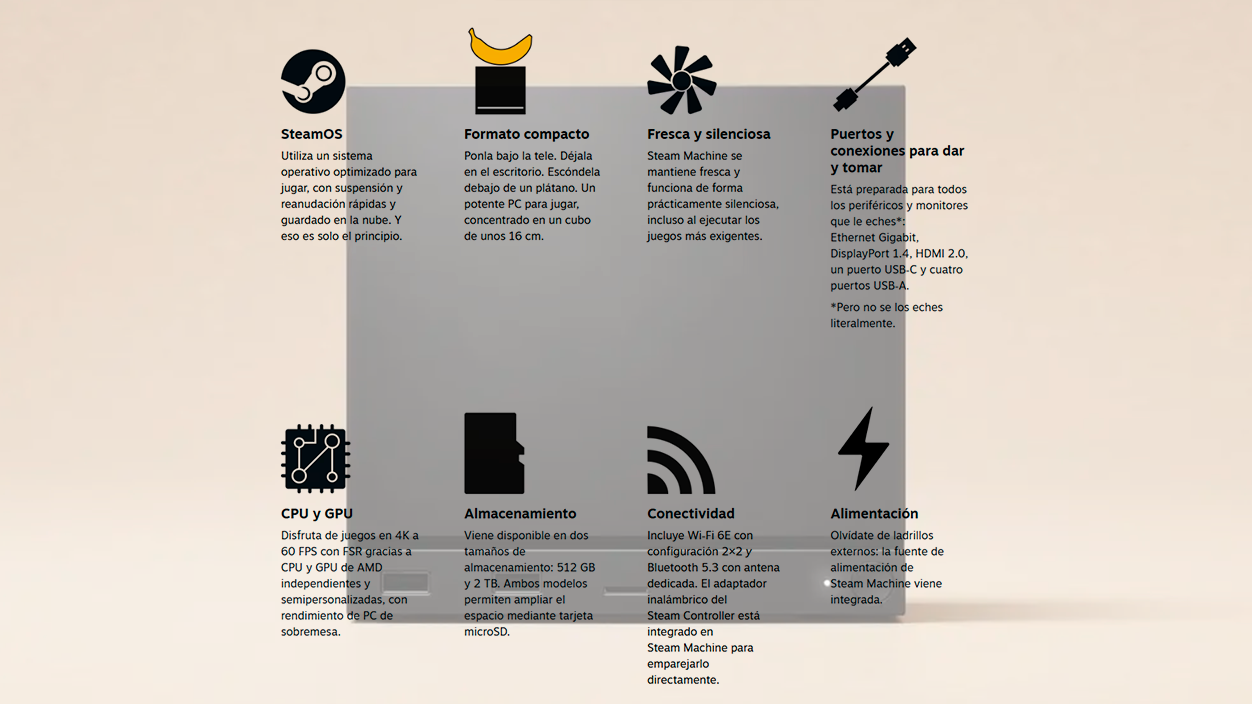 Steam Machine Especificaciones Tecnicas
