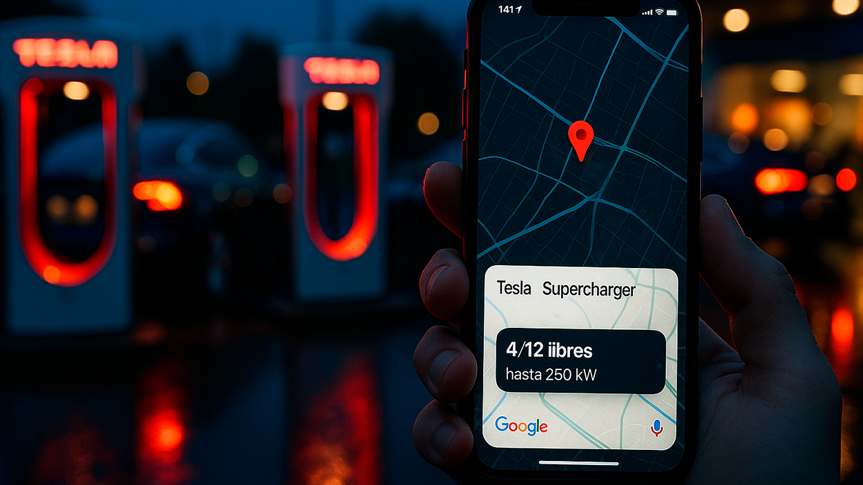 Tesla Supercharger en Google Maps
