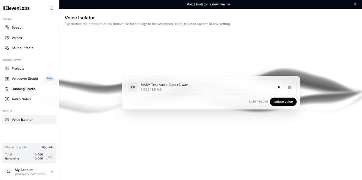 Plataforma ElevenLabs de voz IA