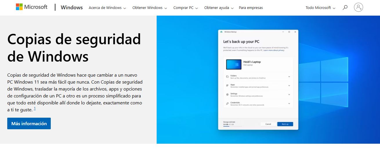 Preparar Windows antes de vender un PC