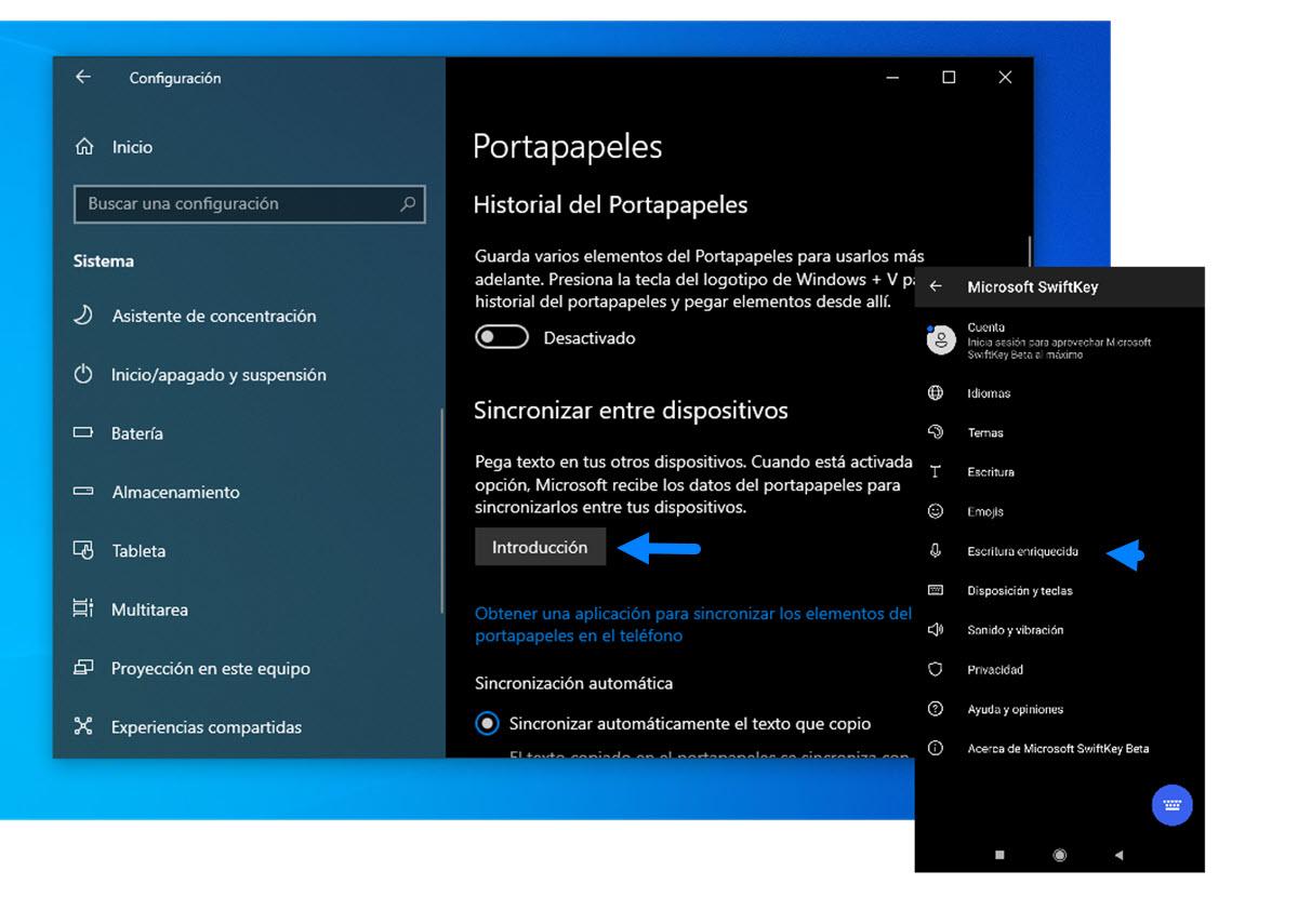 configurar portapapeles en Windows 10 y 11