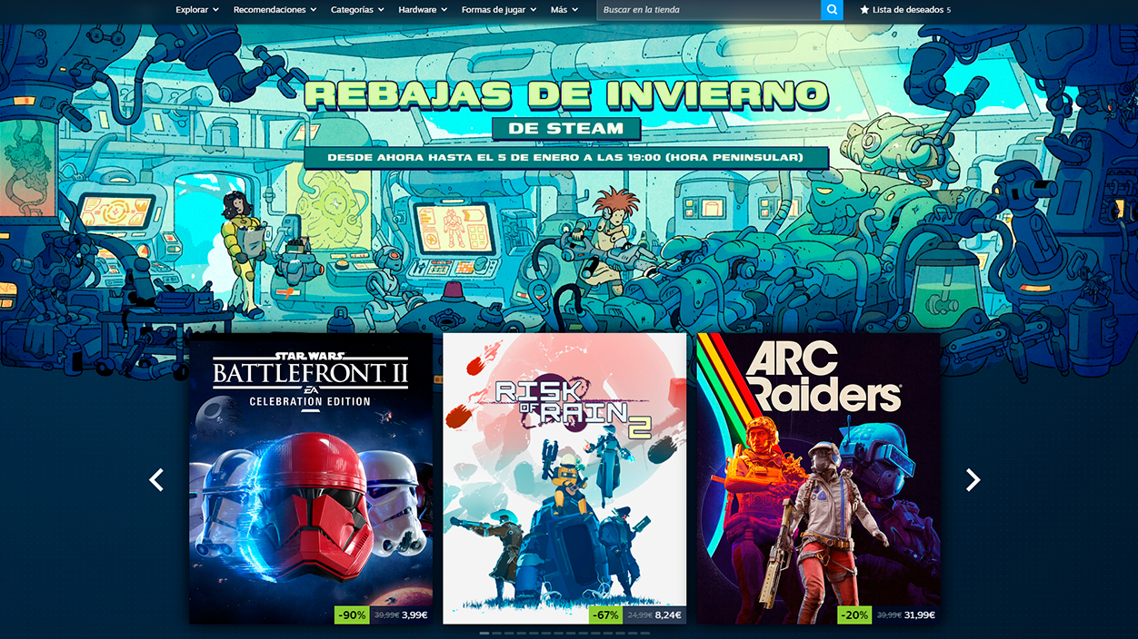 Cambios en Steam