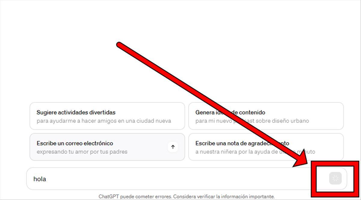 A ChatGPT hibát jelez és nem generál képeket.