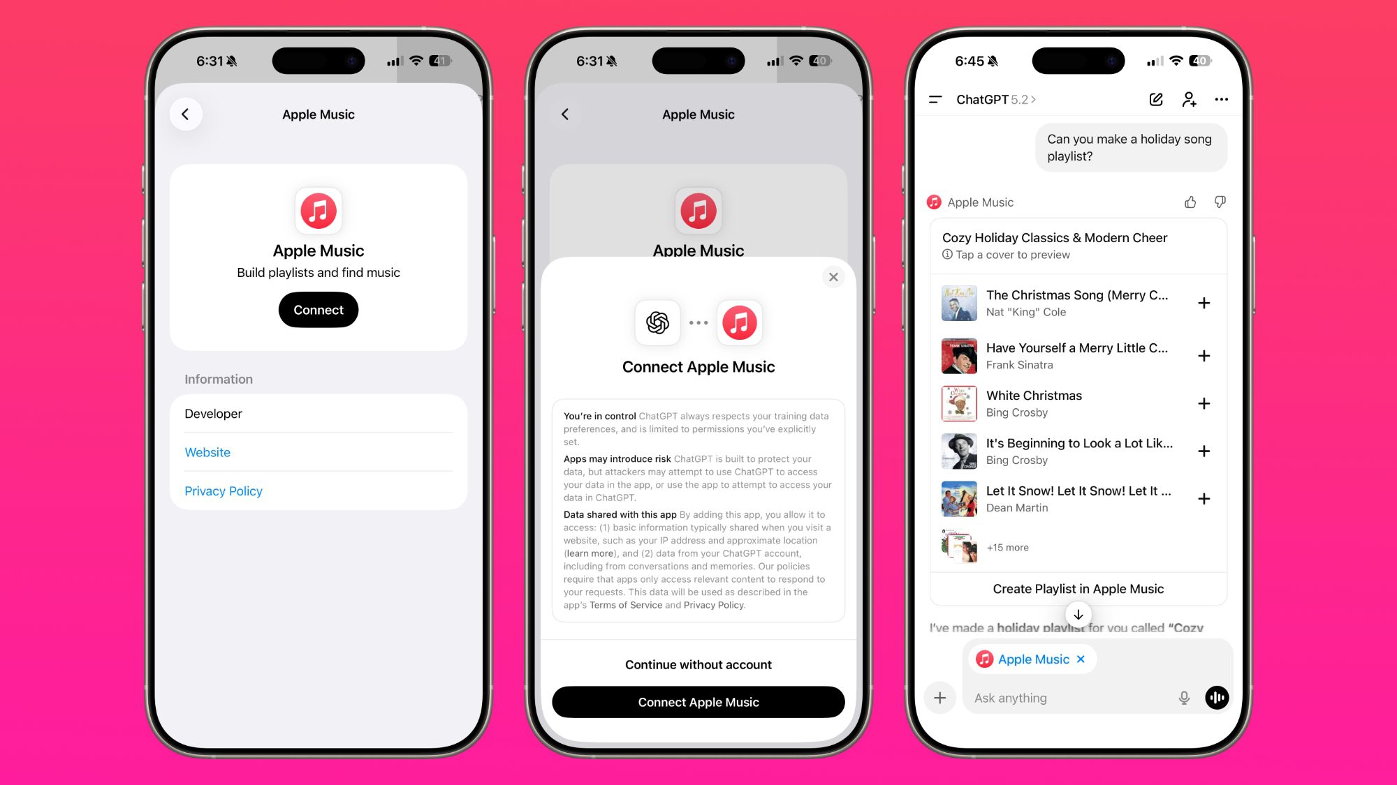Otu esi eme ka Apple Music rụọ ọrụ na ChatGPT