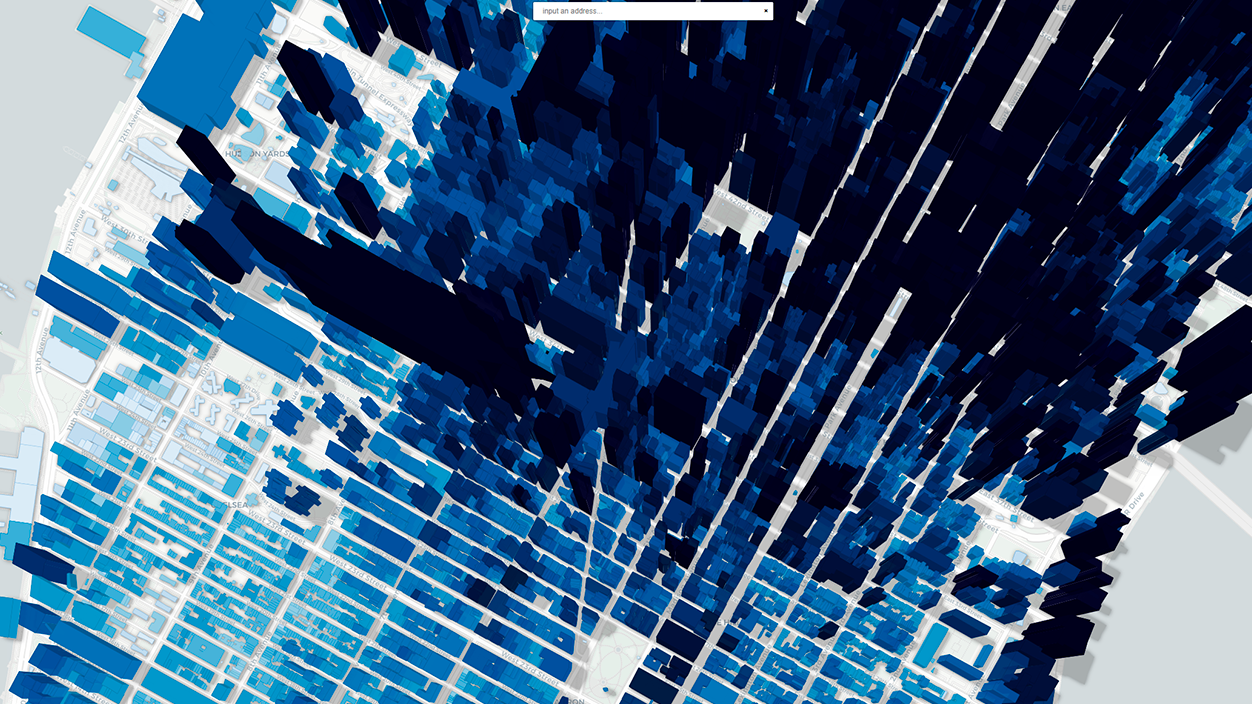 Edificios de Manhattan en 3D GlobalBuildingAtlas LoD1