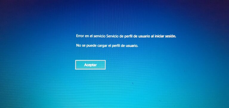 No se pudo cargar el perfil de usuario en Windows 11