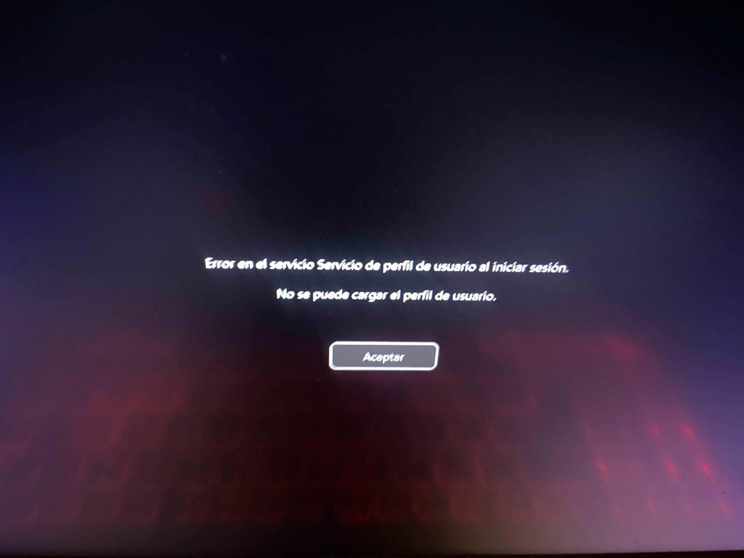 Servicio de perfil de usuario no se puede cargar