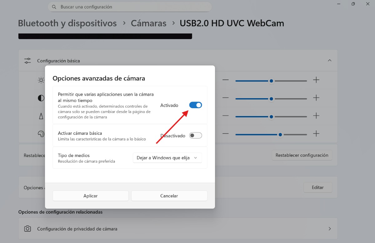 Ngidini kamera digunakake dening pirang-pirang aplikasi sekaligus ing Windows