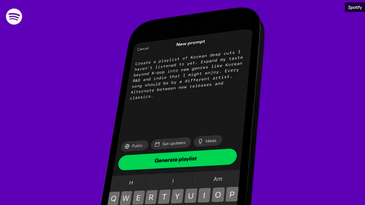 Avisos de IA no Spotify