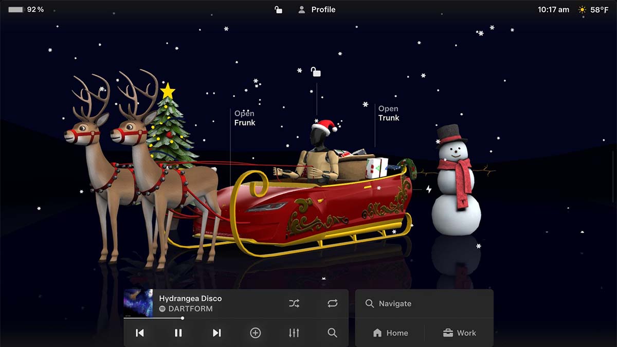 Tesla modo santa claus