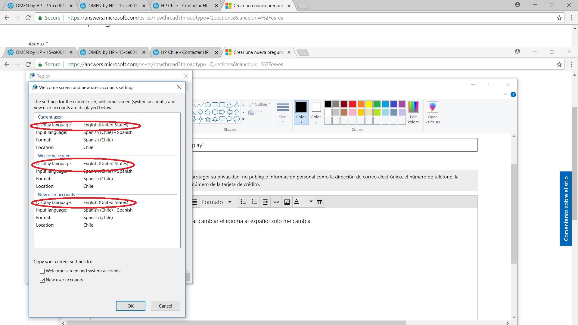 Windows non detecta os cambios de idioma do teclado