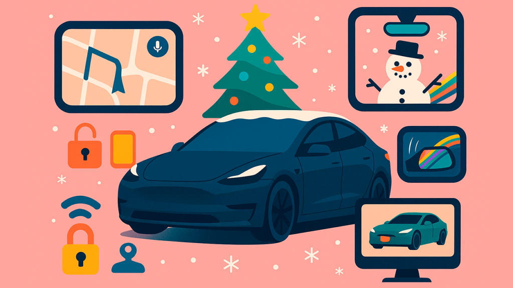 actualización de navidad de tesla