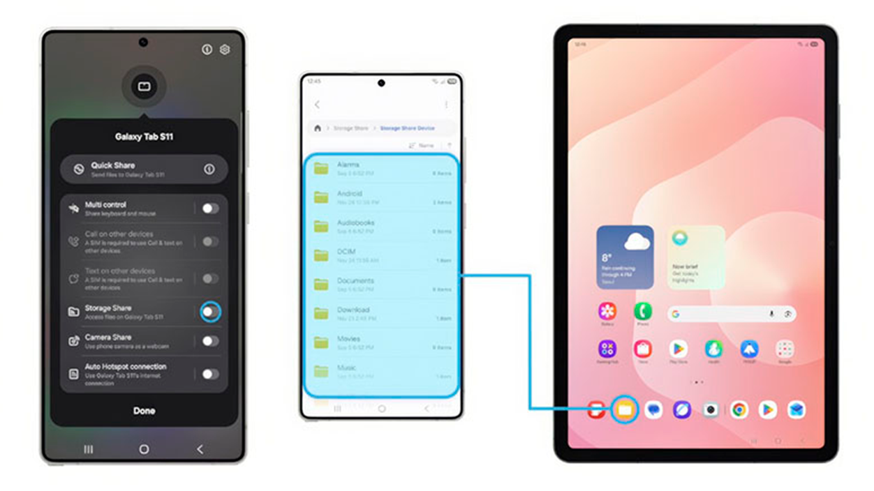 Pastas na versão beta do One UI 8.5