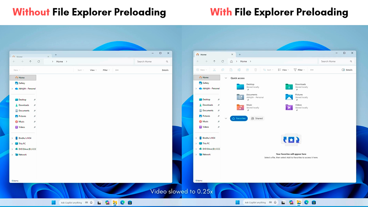 cómo funciona la precarga del Explorador de archivos en Windows 11
