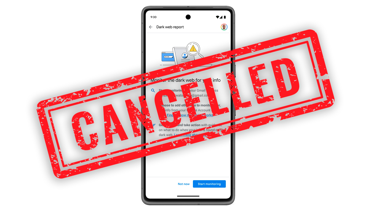 Zpráva o dark webu zrušena