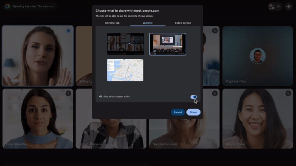 Google Meet fixes audio issue when screen sharing