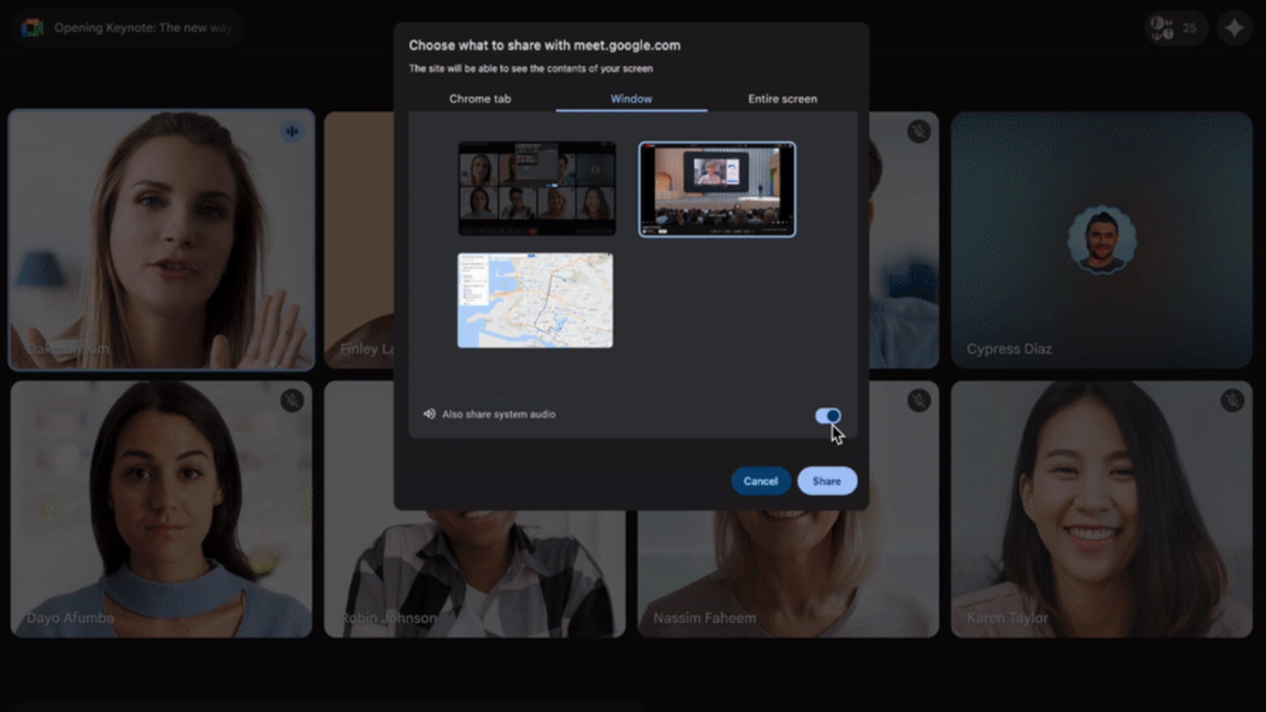 Google Meet ஆடியோவைப் பகிர்தல்