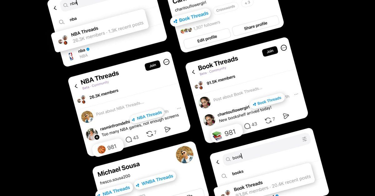 Mga badge at tag sa mga komunidad ng Threads