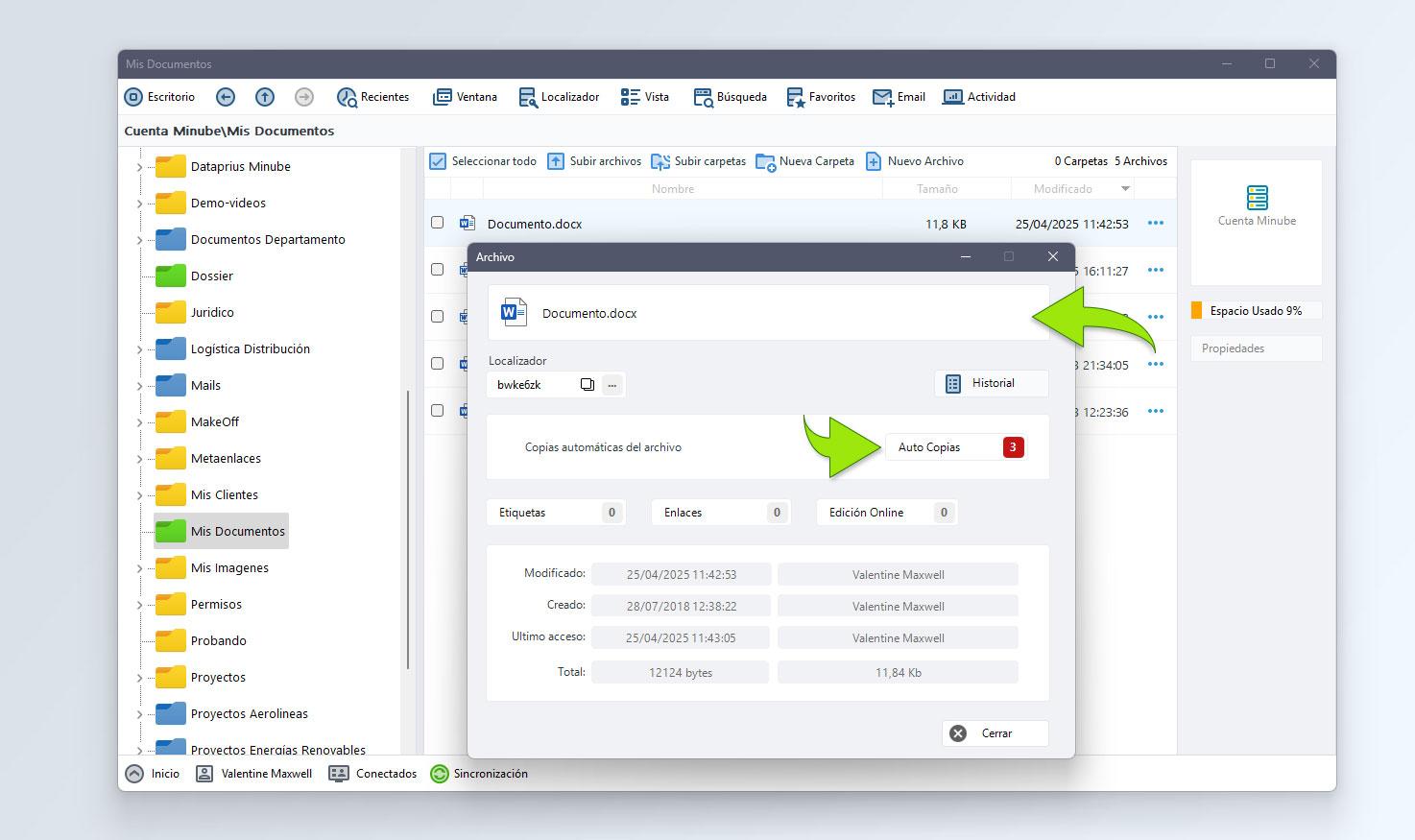 Iconos de sincronización en la nube